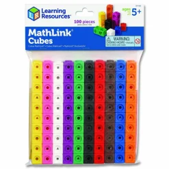 Learning Resources MathLink Cubes, Grades 1 to 3, 100 Pieces