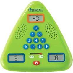 Learning Resources Minute Math Electronic Flash Card, 5" x 5", Grades 1-3