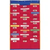 Learning Resources Organization Station Pocket Chart, 45" x 28 1/4", Red/Blue, Grade 1 - Grade 3