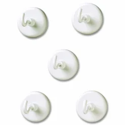 Learning Resources Original Magnetic Hooks - 13 lb (5.90 kg) Capacity - for Pocket Chart, Flip Book, Hall Pass, Decoration - White - 5 / Pack
