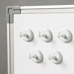 Learning Resources Original Magnetic Hooks - 13 lb (5.90 kg) Capacity - for Pocket Chart, Flip Book, Hall Pass, Decoration - White - 5 / Pack