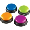 Learning Resources Plastic Answer Buzzers, 3-1/2", Assorted Colors, Pack Of 4 Buzzers