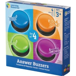 Learning Resources Plastic Answer Buzzers, 3-1/2