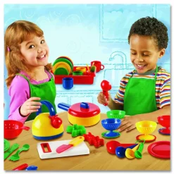 Learning Resources Pretend and Play Kitchen Set, Ages 3 and Up, 73 Pieces