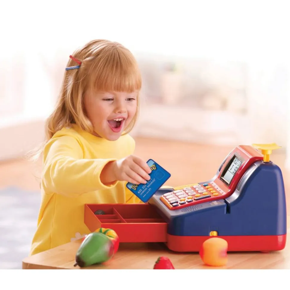 Learning Resources Pretend & Play Teaching Cash Register, 8"H x 9 1/2"W x 13"D, Grades Pre-K - 1