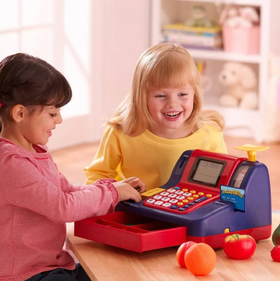 Learning Resources Pretend & Play Teaching Cash Register, 8"H x 9 1/2"W x 13"D, Grades Pre-K - 1