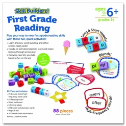 Learning Resources Skill Builders! First Grade Reading Activity Set, Grade 1, 88 Pieces