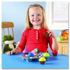 Learning Resources Smart Snacks Shape Sorting Cupcakes, Pre-K, 17 Pieces