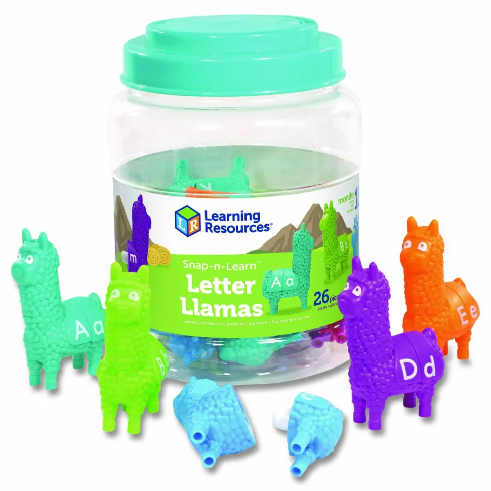 Learning Resources Snap-n-Learn Letter Llamas, Pre-K, 26 Pieces