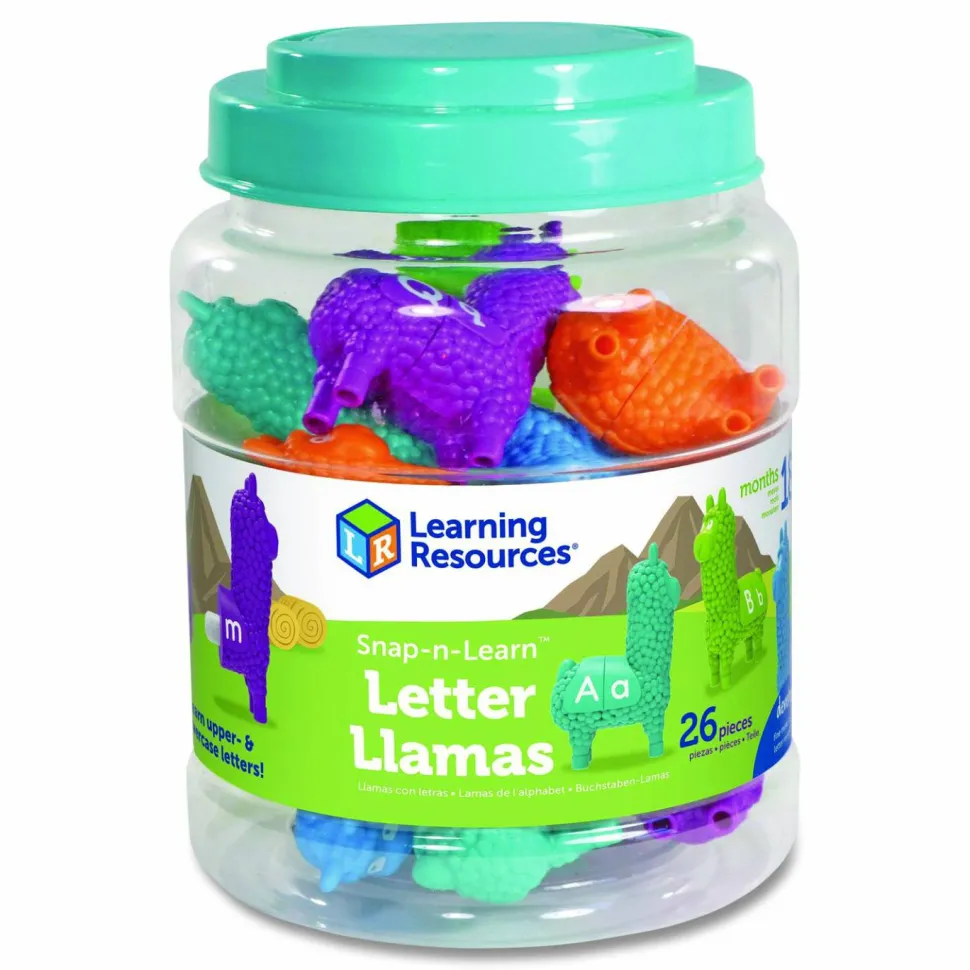 Learning Resources Snap-n-Learn Letter Llamas, Pre-K, 26 Pieces