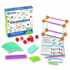 Learning Resources STEM Explorers Geomakers, Grades K to 2, 58 Pieces