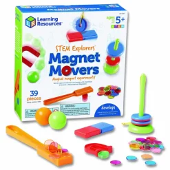 Learning Resources STEM Explorers Magnet Movers, Grades K to 2, 39 Pieces