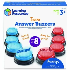 Learning Resources Team Answer Buzzers, Ages 3 and Up, 4 Buzzers