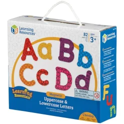 Learning Resources Upper/Lower Case Magnetic Letters - 82 Pieces - Lowercase Letters, Uppercase Letters Shape - 7725