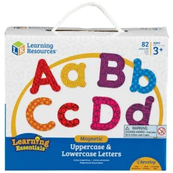 Learning Resources Upper/Lower Case Magnetic Letters - 82 Pieces - Lowercase Letters, Uppercase Letters Shape - 7725