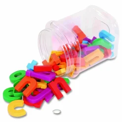 Learning Resources Jumbo Lowercase Magnetic Letters, 1.5" Tall, Assorted Color Characters, 40 Pieces