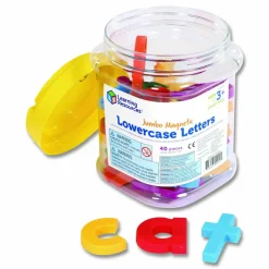 Learning Resources Jumbo Lowercase Magnetic Letters, 1.5" Tall, Assorted Color Characters, 40 Pieces
