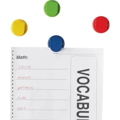 Learning Resources Super Strong Magnetic Clips Set - 1.5" Diameter - 50 Sheet Capacity - for Whiteboard, Folder - Assorted - 4 / Pack