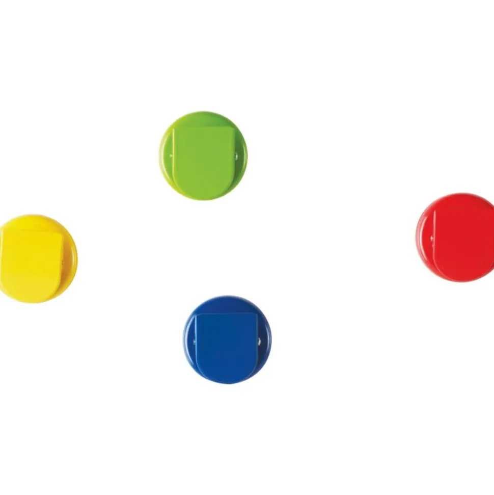 Learning Resources Super Strong Magnetic Clips Set - 1.5" Diameter - 50 Sheet Capacity - for Whiteboard, Folder - Assorted - 4 / Pack