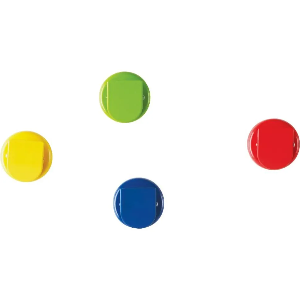 Learning Resources Super Strong Magnetic Clips Set - 1.5" Diameter - 50 Sheet Capacity - for Whiteboard, Folder - Assorted - 4 / Pack