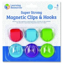 Learning Resources Super Strong Magnetic Clips and Hooks, Small, 1.5