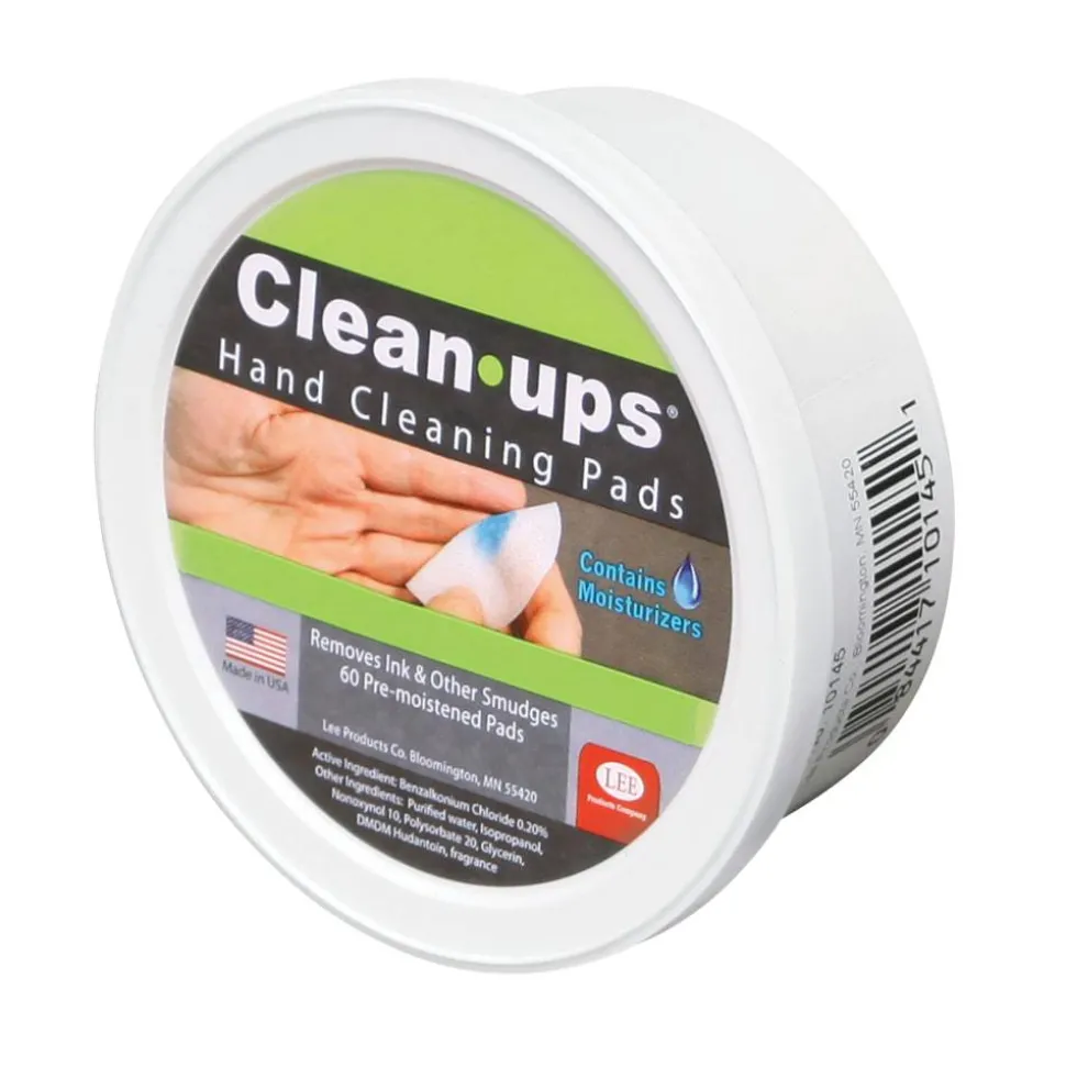 Lee Clean-Ups Hand Cleaning Pads, Pack Of 60
