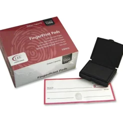 LEE Inkless FingerPrint Pad, 2"H x 2.3"W x 1.8"D, Black Ink, 1 Dozen