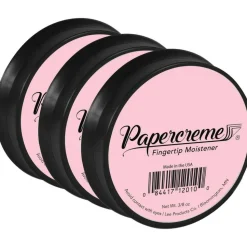 LEE Papercreme Fingertip Moistener - Light Pink - Greaseless - 3 / Pack
