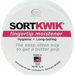Lee Sortkwik Hygienic Fingertip Moistener, 50% Recycled, 0.38 Oz, Pink, Pack Of 3