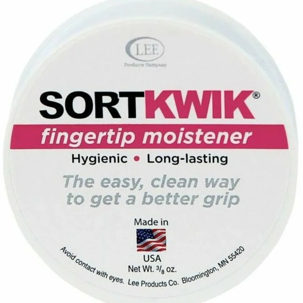 Lee Sortkwik Hygienic Fingertip Moistener, 50% Recycled, 0.38 Oz, Pink, Pack Of 3