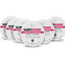Lee Sortkwik Hygienic Fingertip Moistener, 50% Recycled, 0.38 Oz, Pink, Pack Of 3
