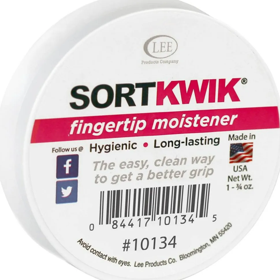 Lee Sortkwik Hygienic Fingertip Moistener, 25% Recycled, 1.75 Oz, Pink