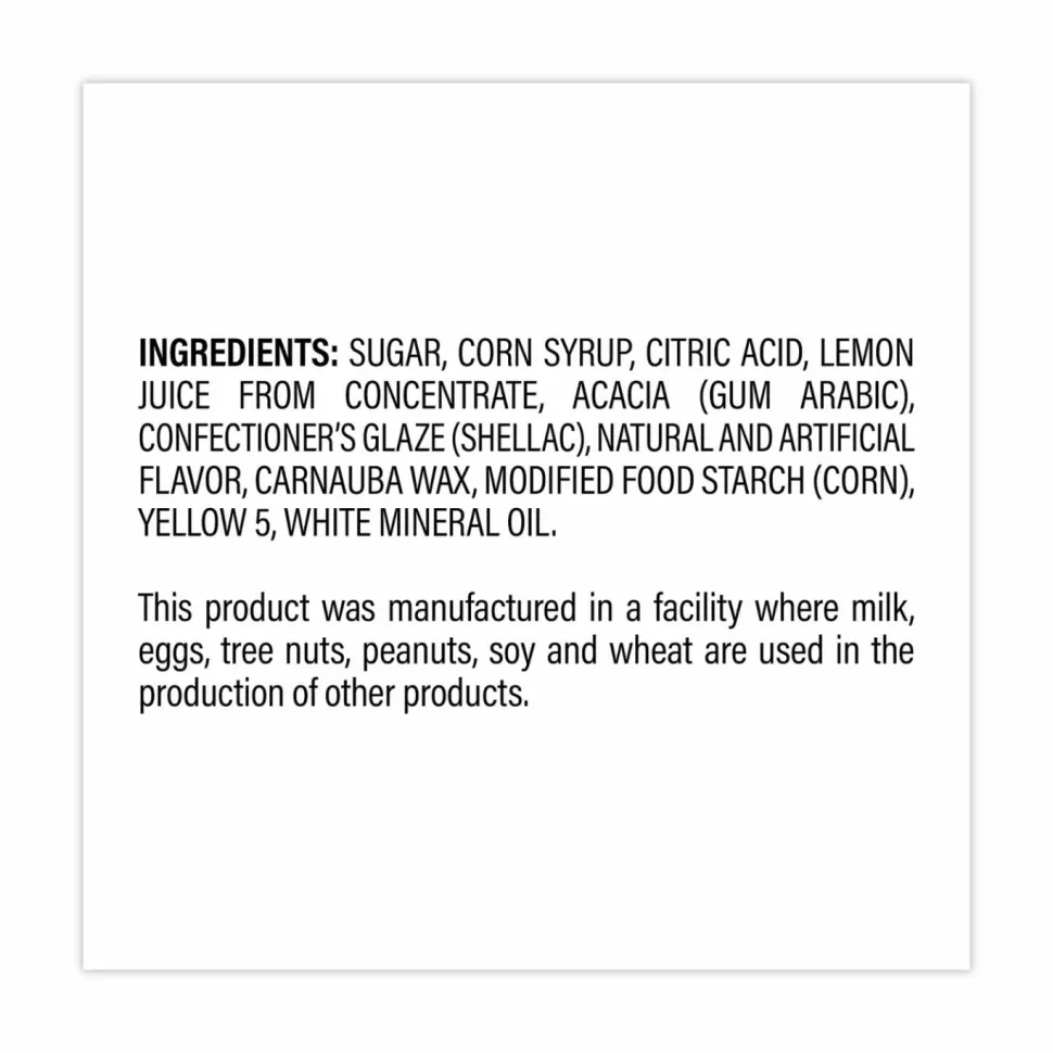 LemonHead Lemon Candy, Individually Wrapped, 40.5 oz Tub, 150 Pieces
