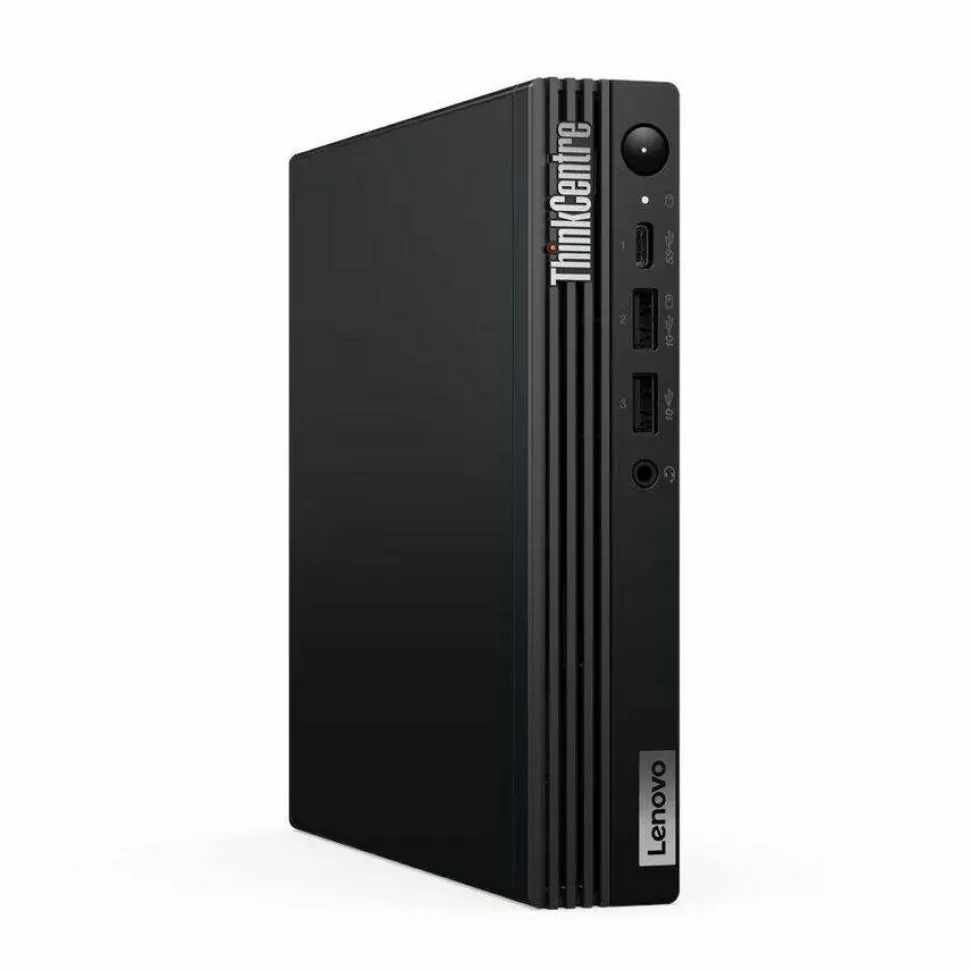Lenovo ThinkCentre M70q Gen 5 12TD001MUS Desktop Computer - Intel Core i3 14th Gen i3-14100T - 16 GB - 256 GB SSD - Tiny - Black