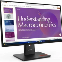 Lenovo ThinkVision T24D-40 24" Class Full HD LED Monitor - 16:9 - Eclipse Black