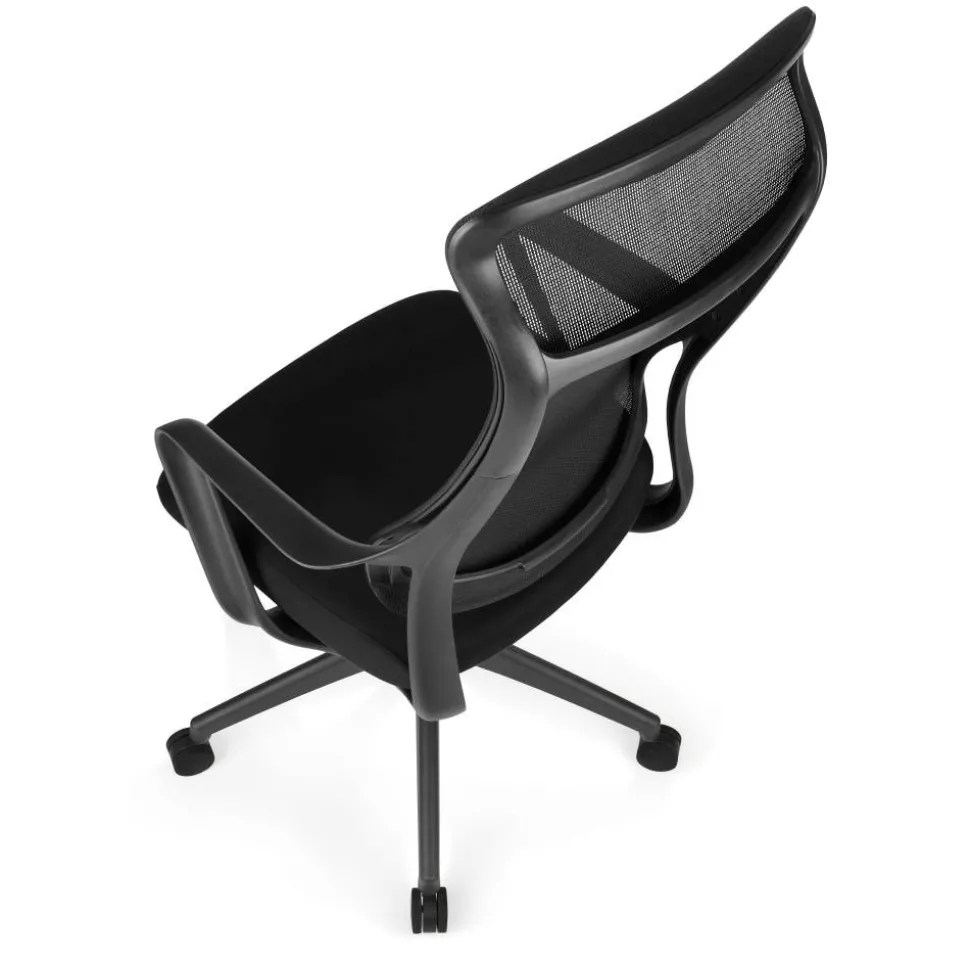 Lenzer Mesh High-Back Task Office Chair, Black, BIFMA Compliant