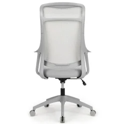 Lenzer Mesh High-Back Task Office Chair, Gray, BIFMA Compliant