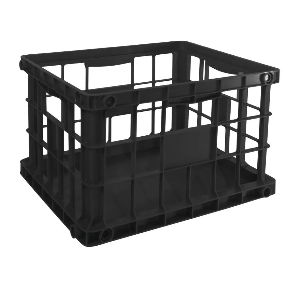 Letter/Legal File Crate, Medium Size, Black