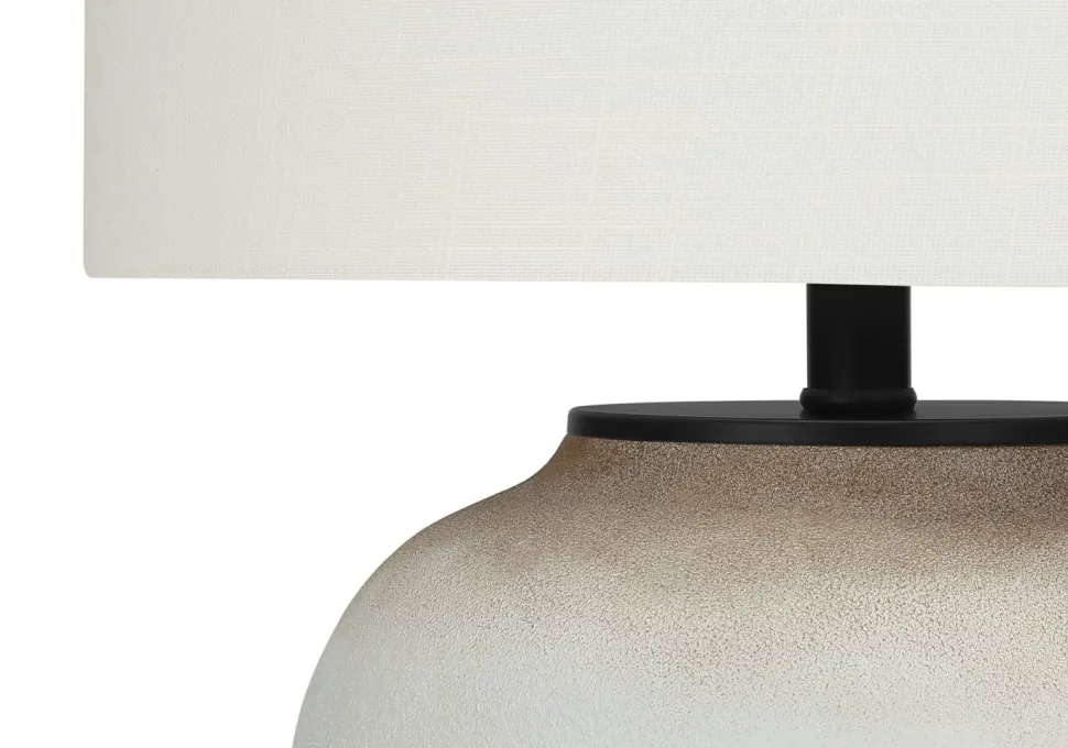 Lighting, 21"H, Table Lamp, Cream Ceramic, Ivory / Cream Shade, Modern