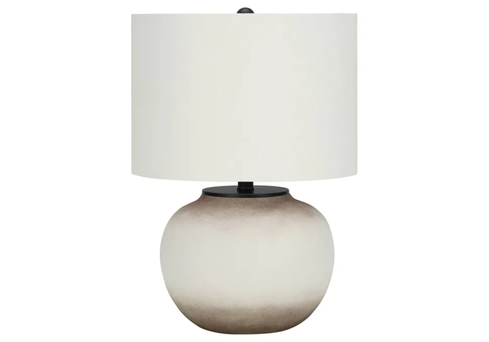 Lighting, 21"H, Table Lamp, Cream Ceramic, Ivory / Cream Shade, Modern