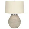 Lighting, 25"H, Table Lamp, Cream Concrete, Beige Shade, Contemporary