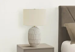 Lighting, 24"H, Table Lamp, Cream Resin, Ivory / Cream Shade, Transitional