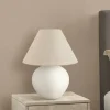 Lighting, 16"H, Table Lamp, Cream Shade, Cream Ceramic, Contemporary