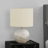 Lighting, 20"H, Table Lamp, Grey Concrete, Ivory / Cream Shade, Contemporary