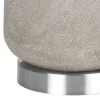 Lighting, 29"H, Table Lamp, Grey Resin, Ivory / Cream Shade, Modern