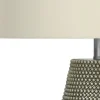 Lighting, 24"H, Table Lamp, Grey Resin, Ivory / Cream Shade, Contemporary