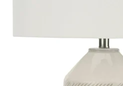 Lighting, 33"H, Table Lamp, Ivory / Cream Shade, Cream Ceramic, Contemporary