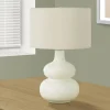 Lighting, 25"H, Table Lamp, Ivory / Cream Shade, Cream Ceramic, Contemporary