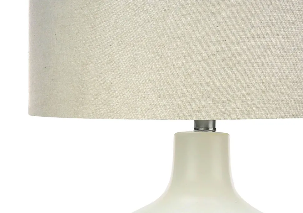 Lighting, 25"H, Table Lamp, Ivory / Cream Shade, Cream Ceramic, Contemporary