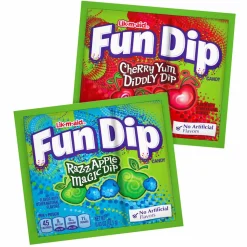 Lik-m-aid Fun Dip Candy, Assorted Flavors, 0.43 oz Pouch, 48/Box, 2 Boxes/Carton